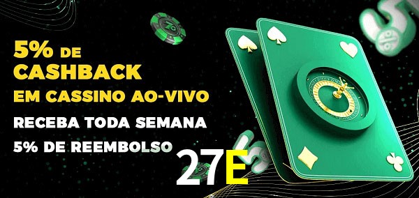 Promoções do cassino ao Vivo 27E